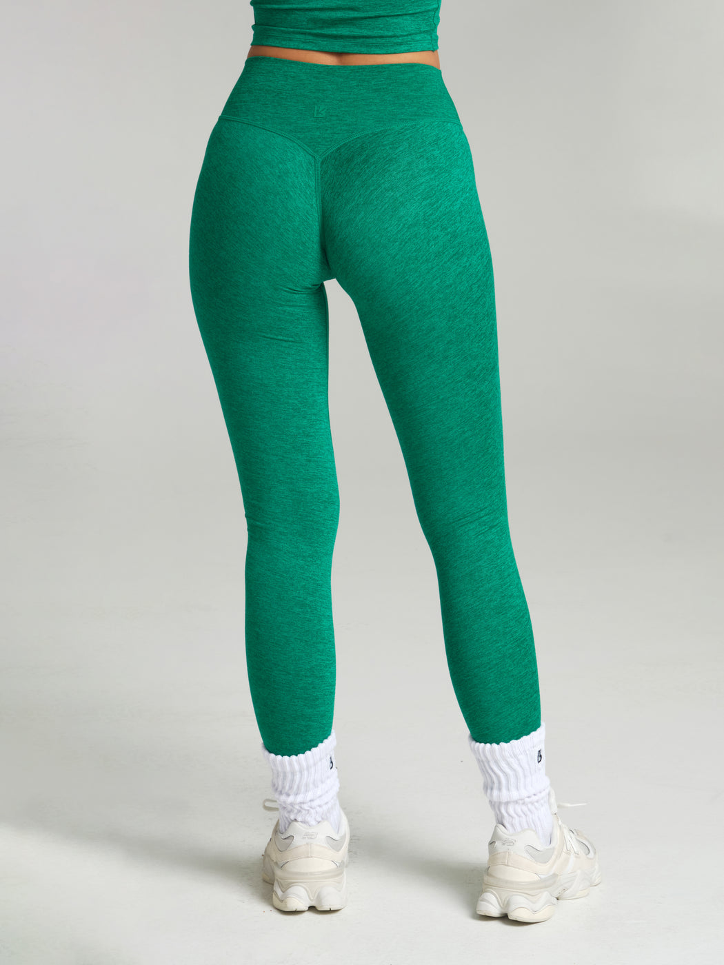 Dream Heathered Legging - Heather Green