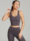 Dream Heather V Neck Tank - Heather Charcoal