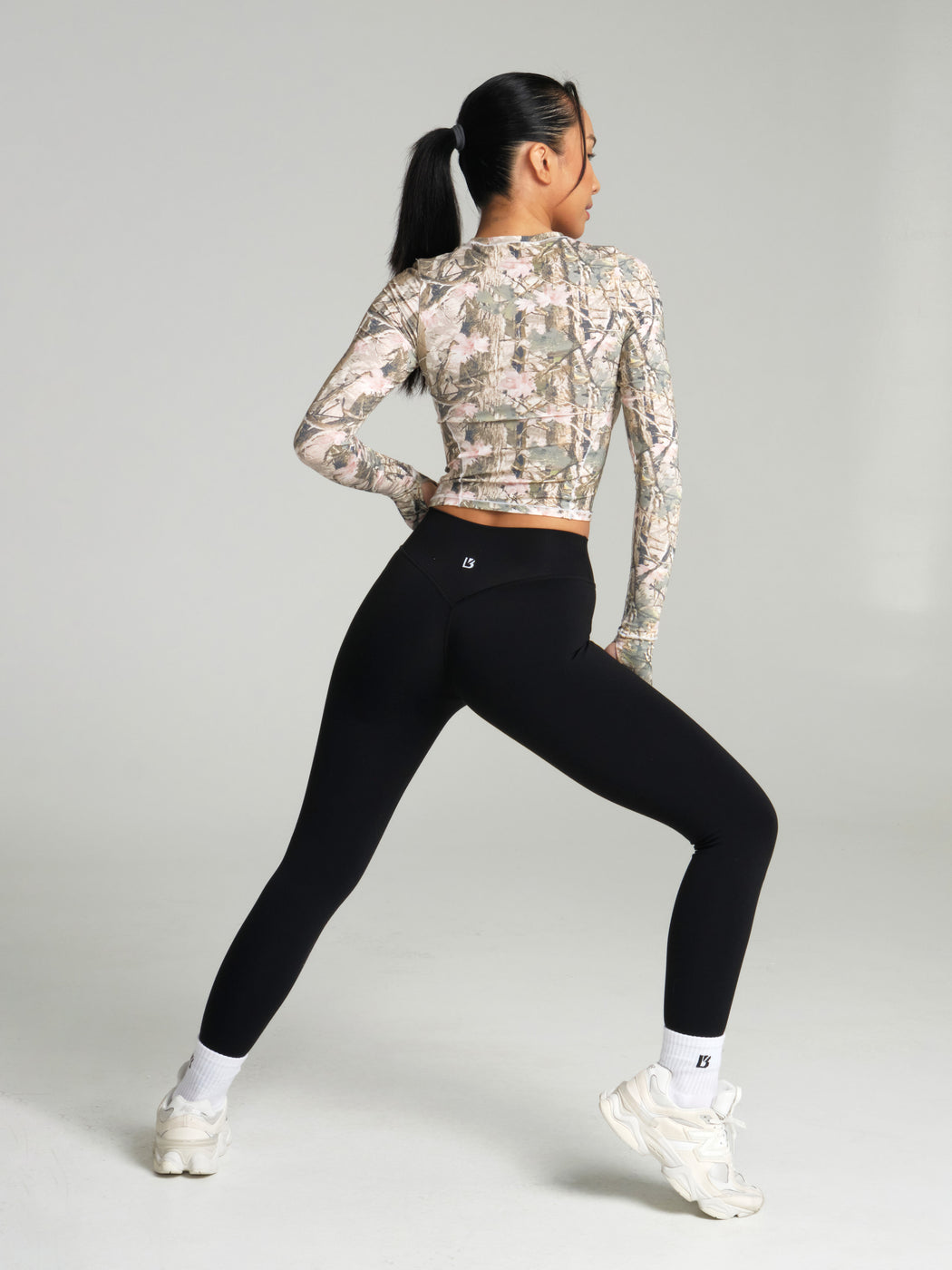 Halo Long Sleeve Baby Tee - Pink Camo