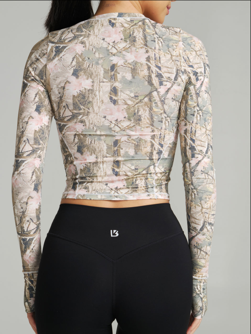 Halo Long Sleeve Baby Tee - Pink Camo