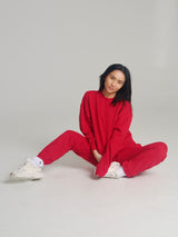 Thumbnail 3 of Threads Crew Pullover - Lipstick Red, 3 of 3