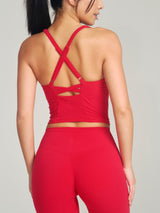 Thumbnail 3 of Poshknit Waist Tank - Lipstick Red, 3 of 4