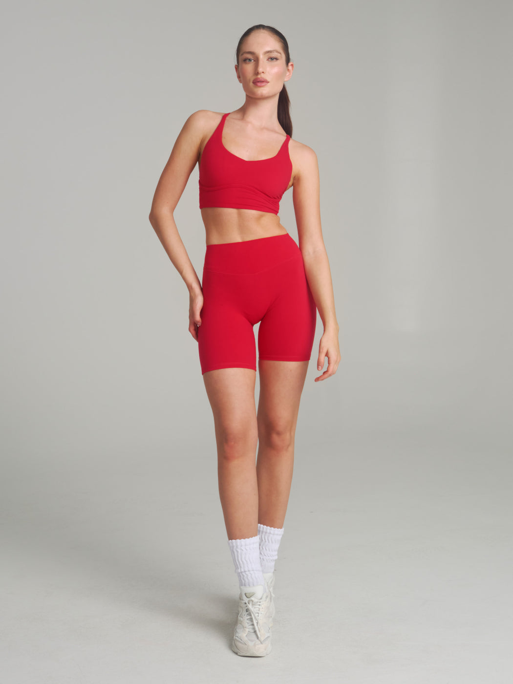 Poshknit Sports Bra - Lipstick Red