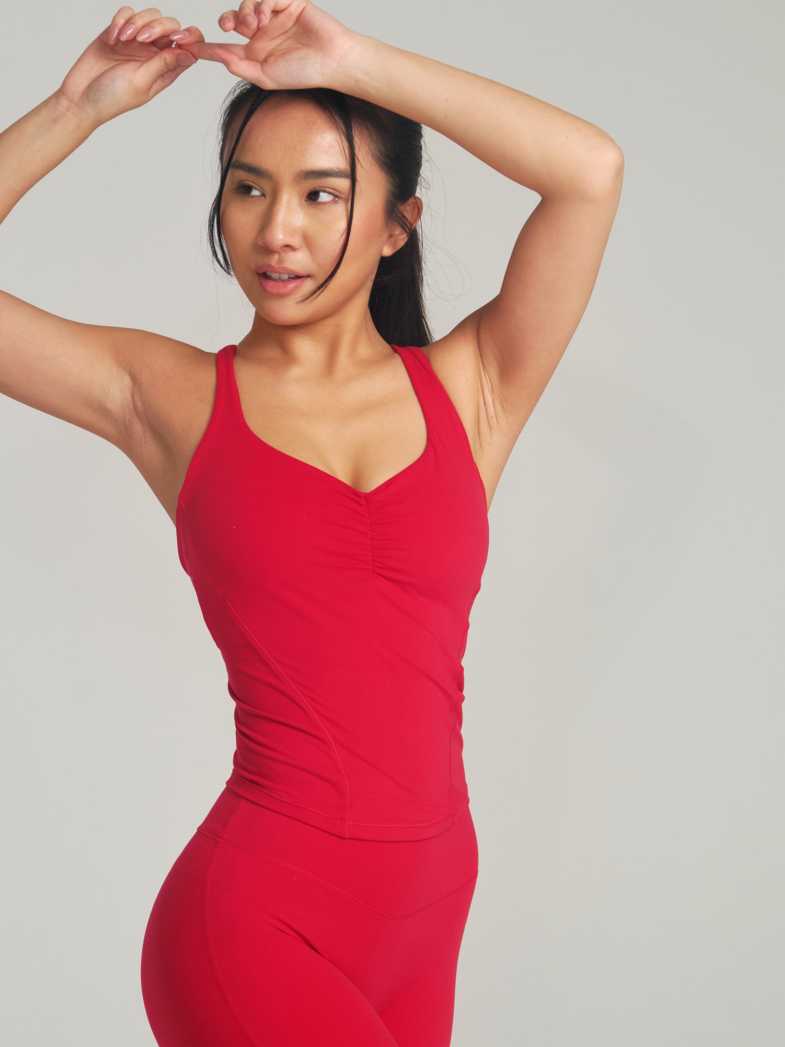 Poshknit Waist Tank - Lipstick Red