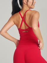 Thumbnail 2 of Poshknit Hip Tank - Lipstick Red, 2 of 3