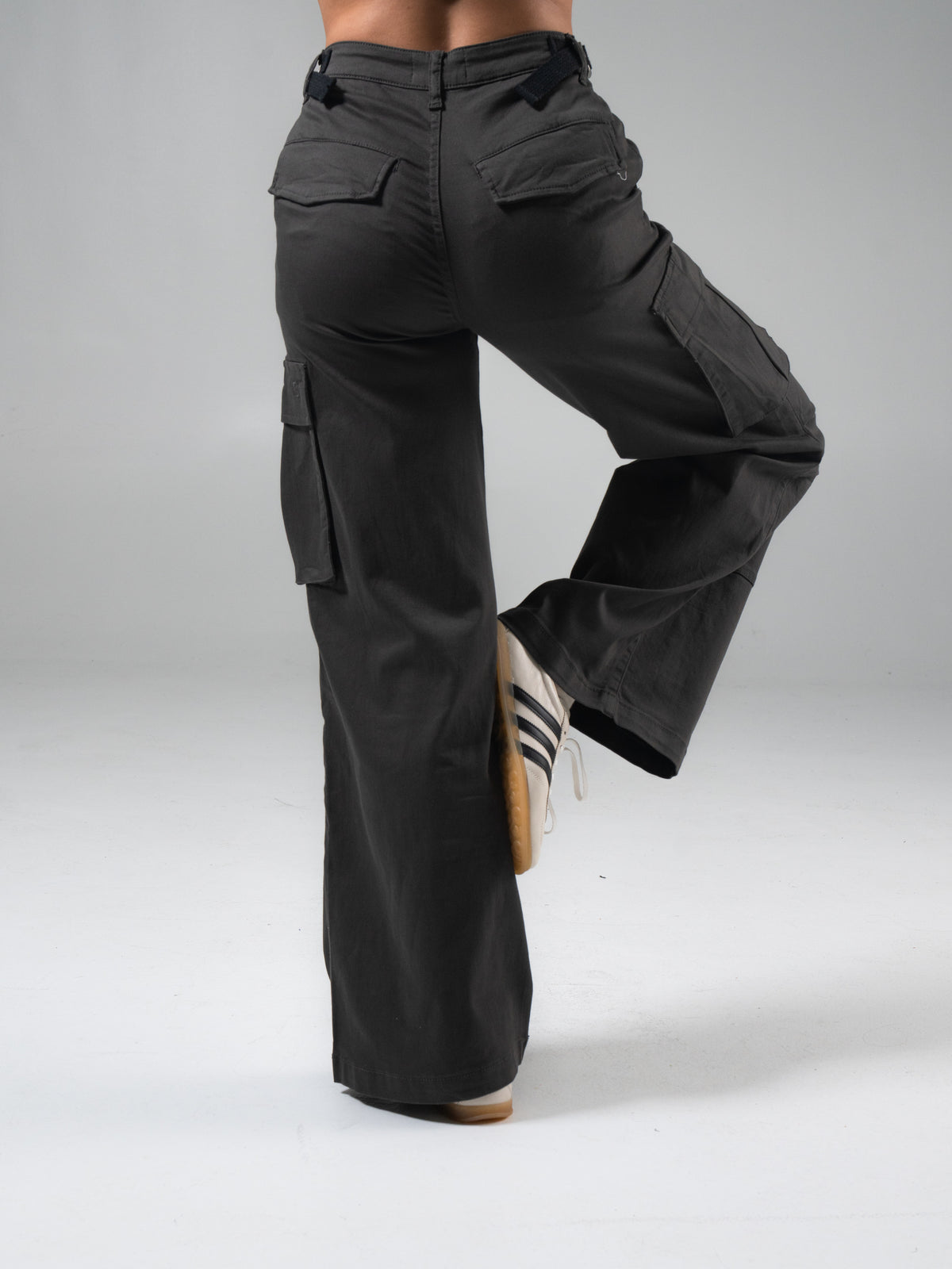 Wide Leg Cargo Pant - Vintage Black