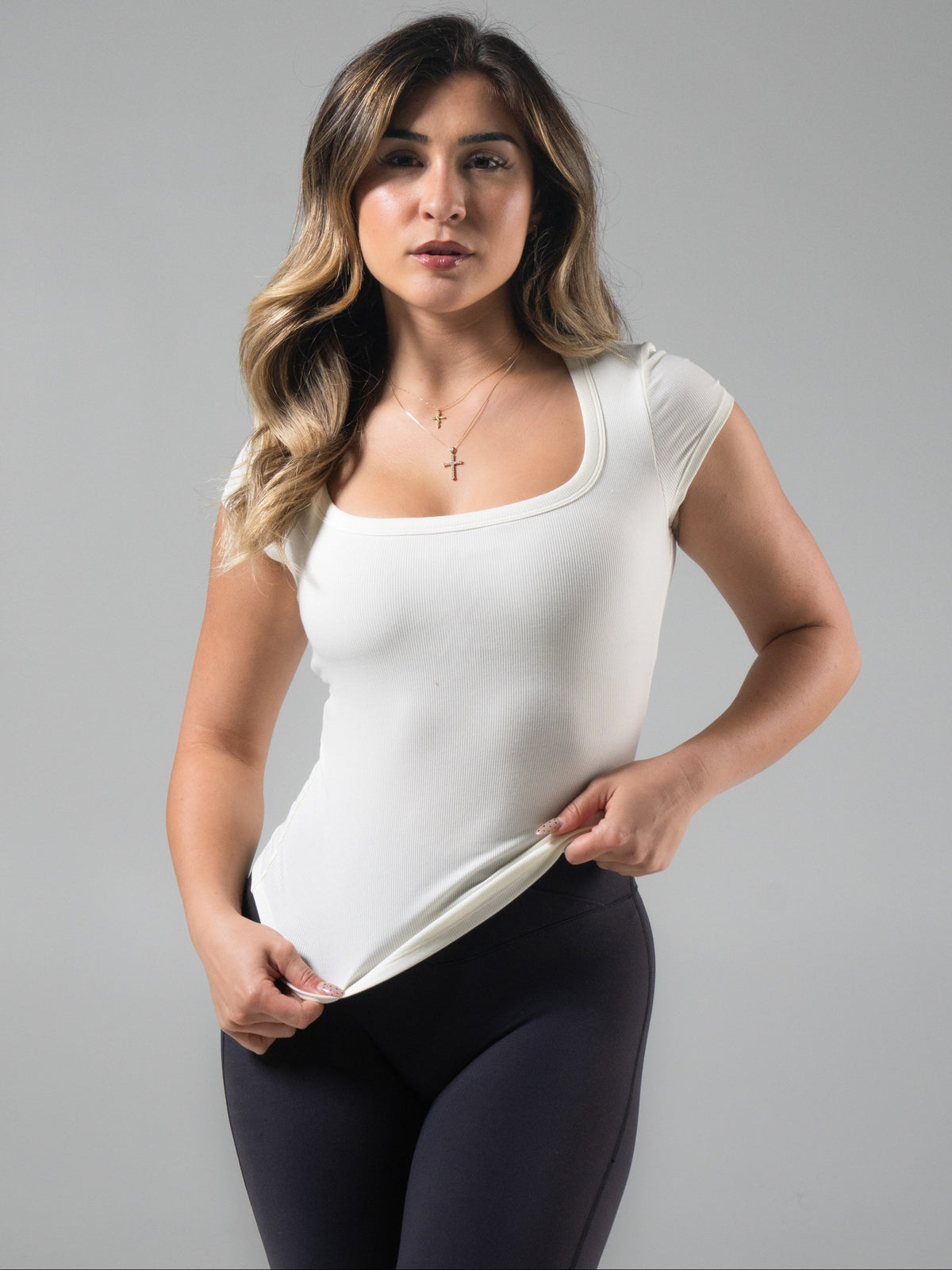 Brami Scoop Tee - Ivory