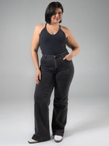 Thumbnail 3 of Cheeky Straight Leg High Rise Jeans - Washed Black, 3 of 6