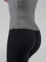 Thumbnail 3 of Brami V Neck Tank - Black/ White Stripe, 3 of 5