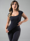 Brami Scoop Tee - Onyx Black
