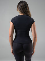 Thumbnail 4 of Brami Scoop Tee - Onyx Black, 4 of 5