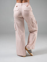 Thumbnail 4 of Wide Leg Cargo Pant - Strawberry Milk, 4 of 6