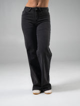 Thumbnail 4 of Cheeky Straight Leg Mid Rise Jeans - Washed Black, 4 of 5