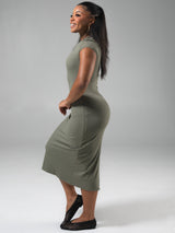 Thumbnail 6 of Brami Tee Shirt Dress - Olive Juice, 6 of 7