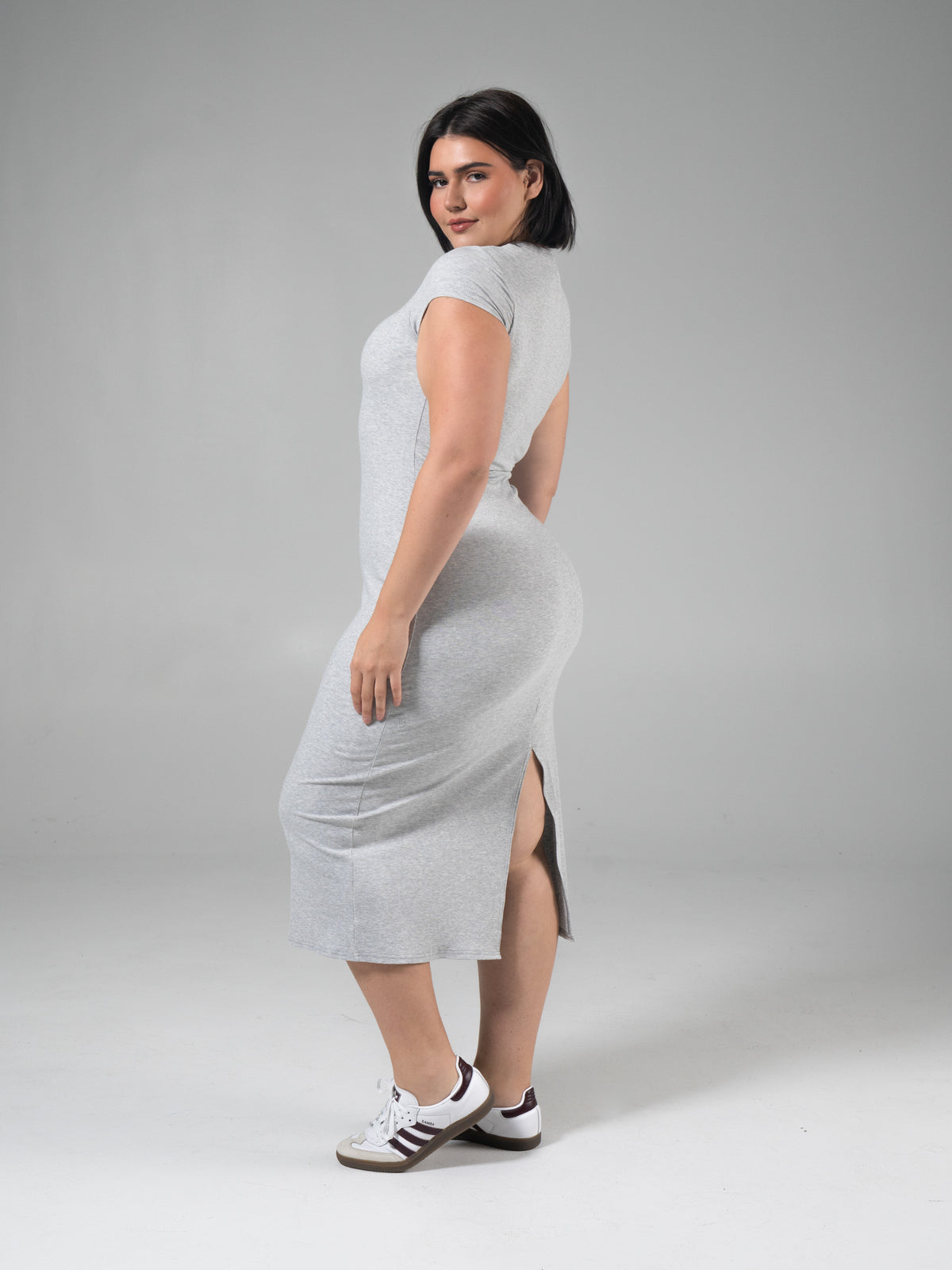 Brami Tee Shirt Dress - Heather Grey