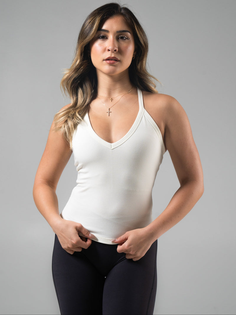 Brami V Neck Tank - Ivory