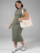 Thumbnail 5 of Brami Tee Shirt Dress - Olive Juice, 5 of 7
