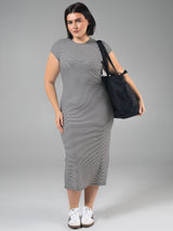 Thumbnail 3 of Brami Tee Shirt Dress - Black/ White Stripe, 3 of 6