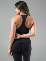 Thumbnail 2 of Brami V Neck Tank - Onyx Black, 2 of 4