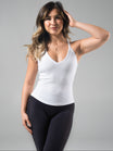 Brami V Neck Tank - White