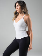 Thumbnail 4 of Brami V Neck Tank - White, 4 of 5