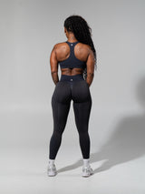 Thumbnail 8 of Shade Seamless Legging - Heather Black and Charcoal, 8 of 10