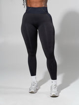 Thumbnail 3 of Shade Seamless Legging - Heather Black and Charcoal, 3 of 10
