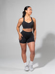 Miracle Seamless Hip Rise Short 4.5" - Heather Charcoal