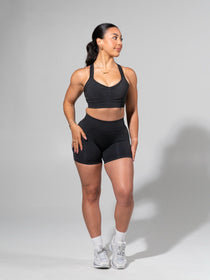 Miracle Seamless Hip Rise Short 4.5" - Heather Charcoal