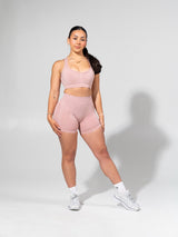 Thumbnail 2 of Miracle Seamless Hip Rise Short 4.5" - Heather Rose Water, 2 of 8