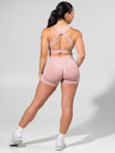 Miracle Seamless Hip Rise Short 4.5" - Heather Rose Water