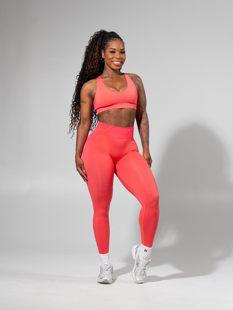 Shade Seamless Sports Bra - Heather Tequila and Punch
