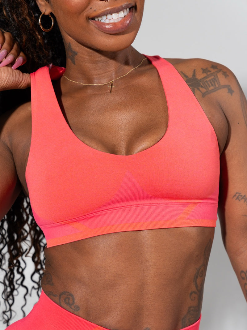 Shade Seamless Sports Bra - Heather Tequila and Punch