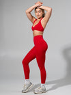 Miracle Seamless High Rise Legging - Heather Lipstick Red