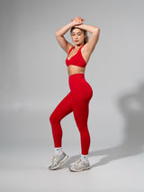 Thumbnail 8 of Miracle Seamless Legging - Heather Lipstick Red, 8 of 9