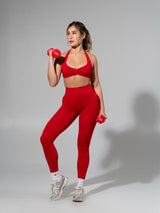 Thumbnail 1 of Miracle Seamless Legging - Heather Lipstick Red, 1 of 9