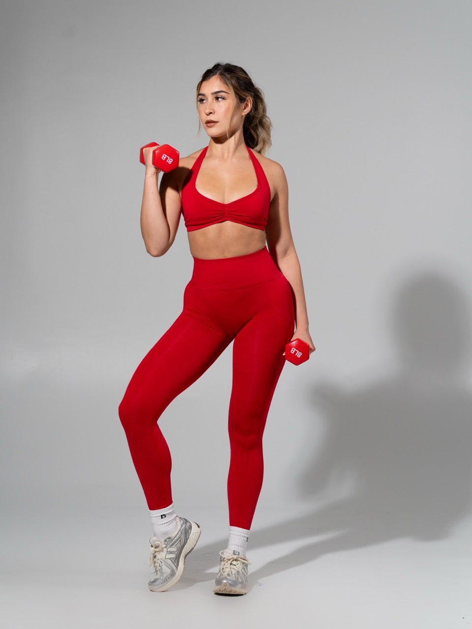 Miracle Seamless Legging - Heather Lipstick Red