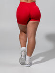 Miracle Seamless Hip Rise Short 4.5" - Heather Lipstick Red