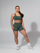 Thumbnail 2 of Miracle Seamless Hip Rise Short 4.5" - Heather Limon Pepino, 2 of 7