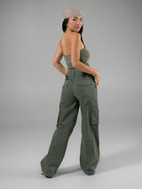 Thumbnail 5 of Wide Leg Cargo Pant - Timber, 5 of 5