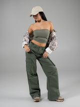 Thumbnail 6 of Brami Tube Top - Olive Juice, 6 of 6