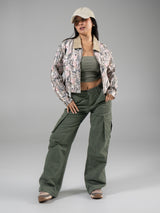 Thumbnail 3 of Wide Leg Cargo Pant - Timber, 3 of 5