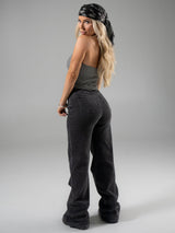 Thumbnail 1 of Cheeky Straight Leg Mid Rise Jeans - Washed Black, 1 of 5