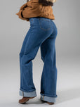 Cheeky Straight Leg High Rise Jeans - Medium Wash