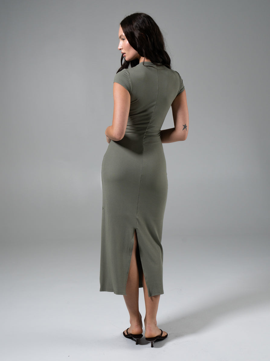 Brami Tee Shirt Dress - Olive Juice