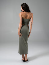 Thumbnail 6 of Nimbus Rib Midi Skirt - Olive Juice, 6 of 7