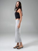 Thumbnail 4 of Nimbus Rib Midi Skirt - Heather Grey, 4 of 6
