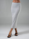 Nimbus Rib Midi Skirt - Heather Grey