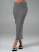 Thumbnail 2 of Nimbus Rib Midi Skirt - Black/ White Stripe, 2 of 6