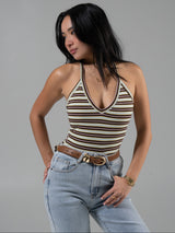 Thumbnail 1 of Brami V Neck Tank - Multi Stripe, 1 of 4